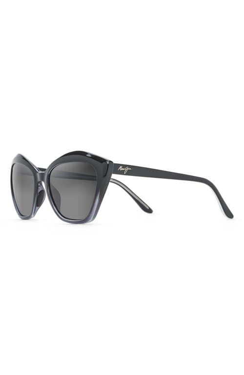 Maui Jim Lotus 02j Sunglasses In Black Fade/neutral Grey