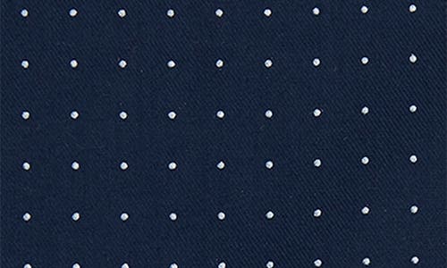 Shop Brooklyn Brigade Dot Cotton Pocket Square In Navy