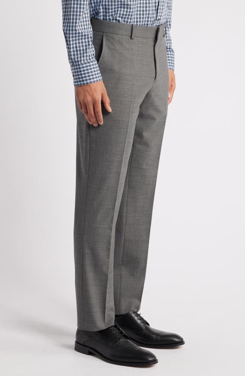 NORDSTROM NORDSTROM TRIM FIT FLAT FRONT STRETCH WOOL DRESS PANTS 