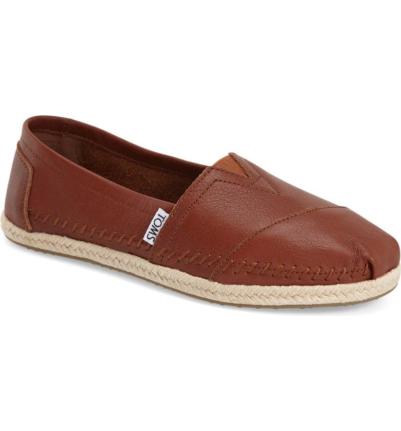 TOMS 'Classic - Leather' Espadrille Slip-On (Women) | Nordstrom
