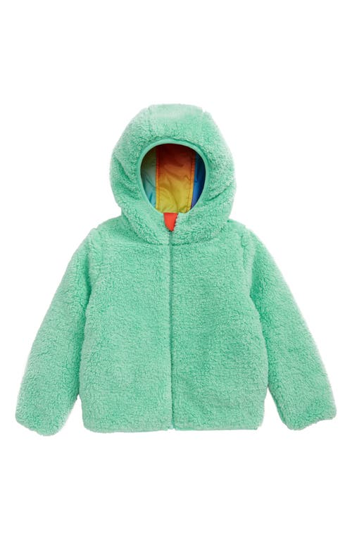 Tucker + Tate Kids' Reversible Faux Shearling Hooded Jacket in Turquoise- Pink Ombre