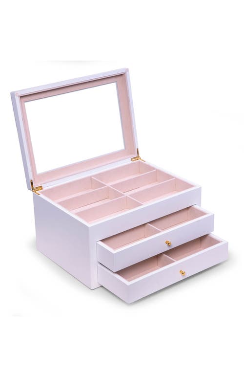 Bey-berk Kelly 18-pair Glasses Storage Box In White