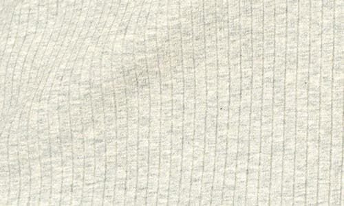 Gibsonlook Amelia Cotton Rib Henley In Heather Grey