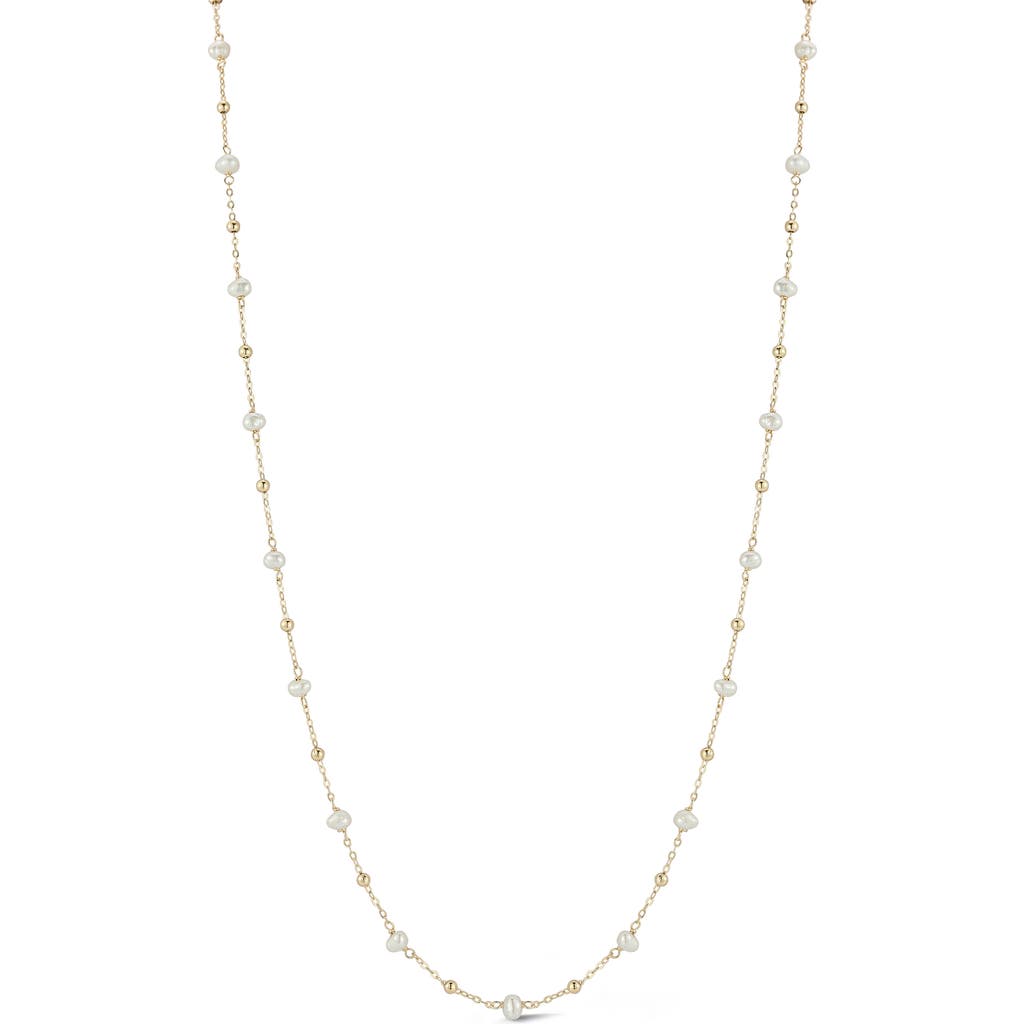 Ember Fine Jewelry 14k Gold Pearl Necklace In Gold
