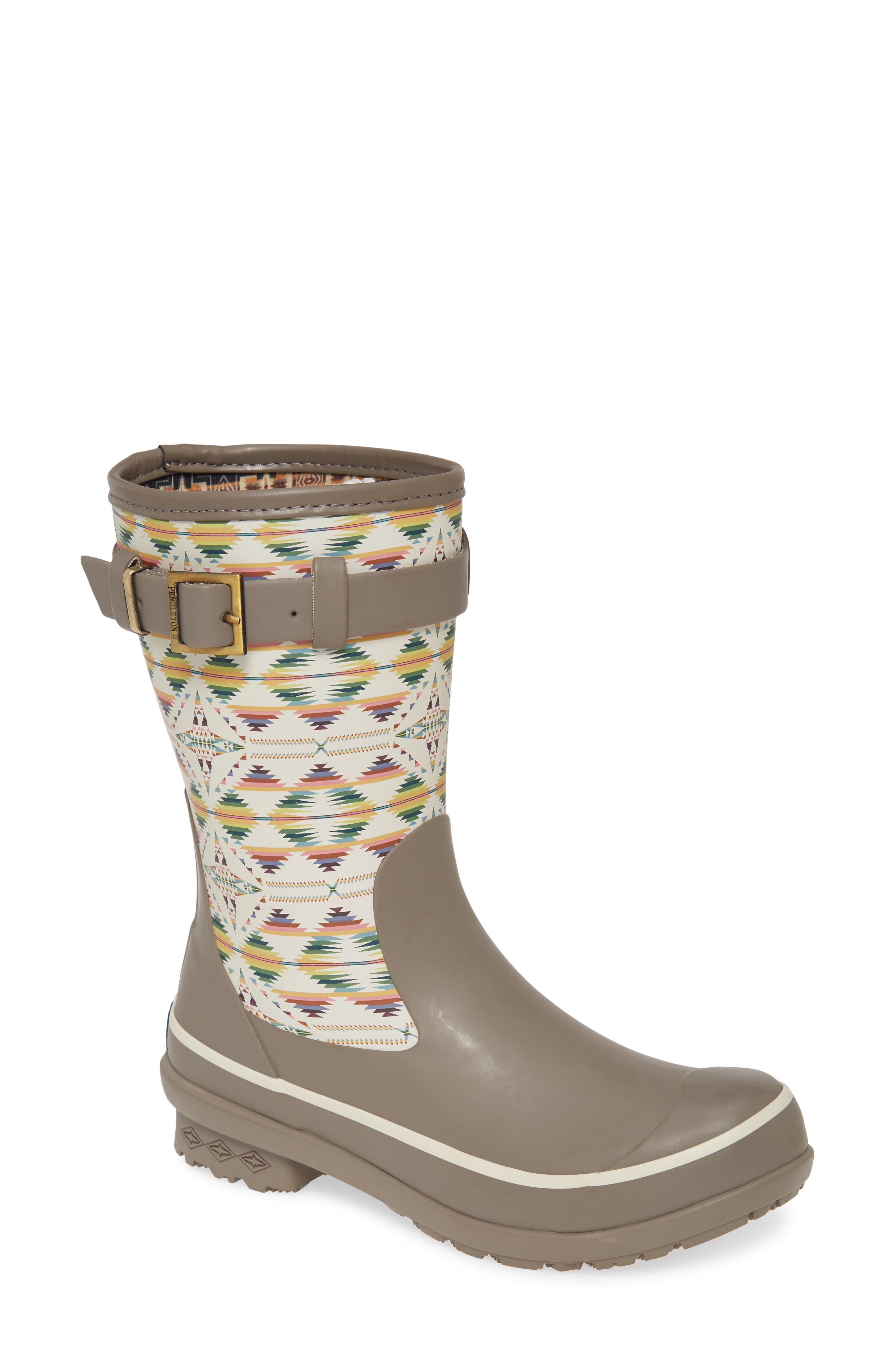 taupe rain boots