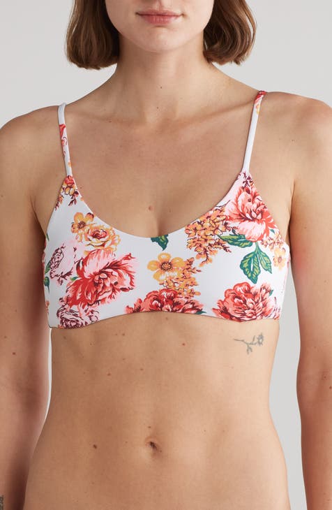 Lucky Brand Junior's Tile to Bloom Bralette Bikini Top with Removable Cups,  Aqua, XS : : Clothing, Shoes & Accessories