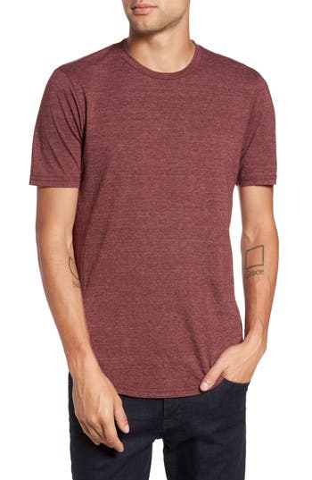 Goodlife Triblend Scallop Crew T-shirt In Burgundy