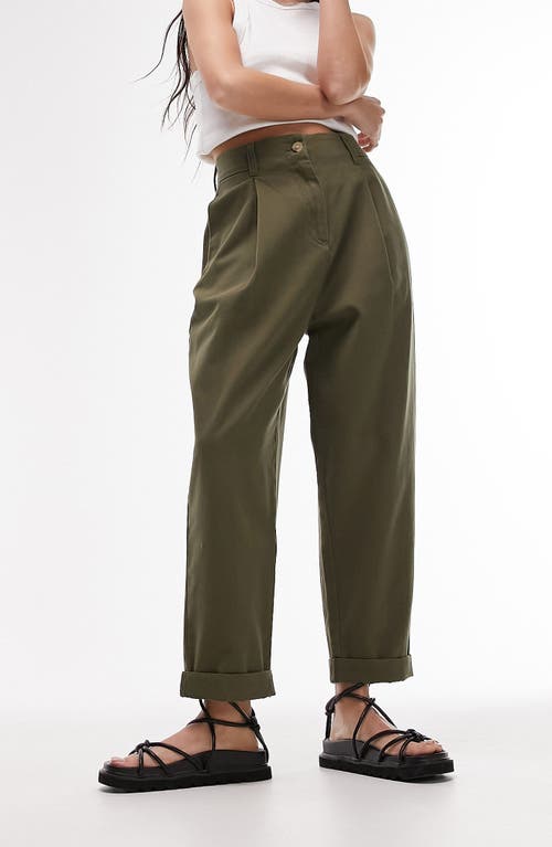 Topshop khaki trousers hotsell