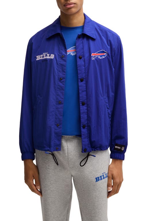 Shop Hugo Boss Boss X Nfl Otto Jacket In Buffalo Bills