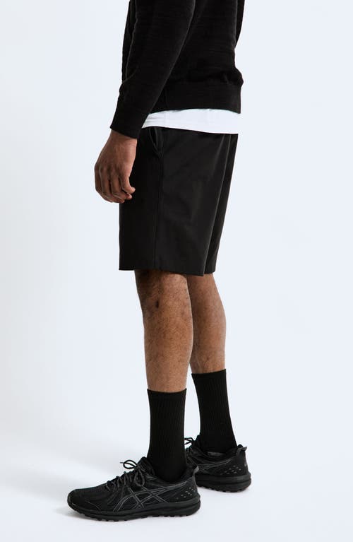 Shop Reigning Champ Stretch Warp Knit Coach's Shorts In Black