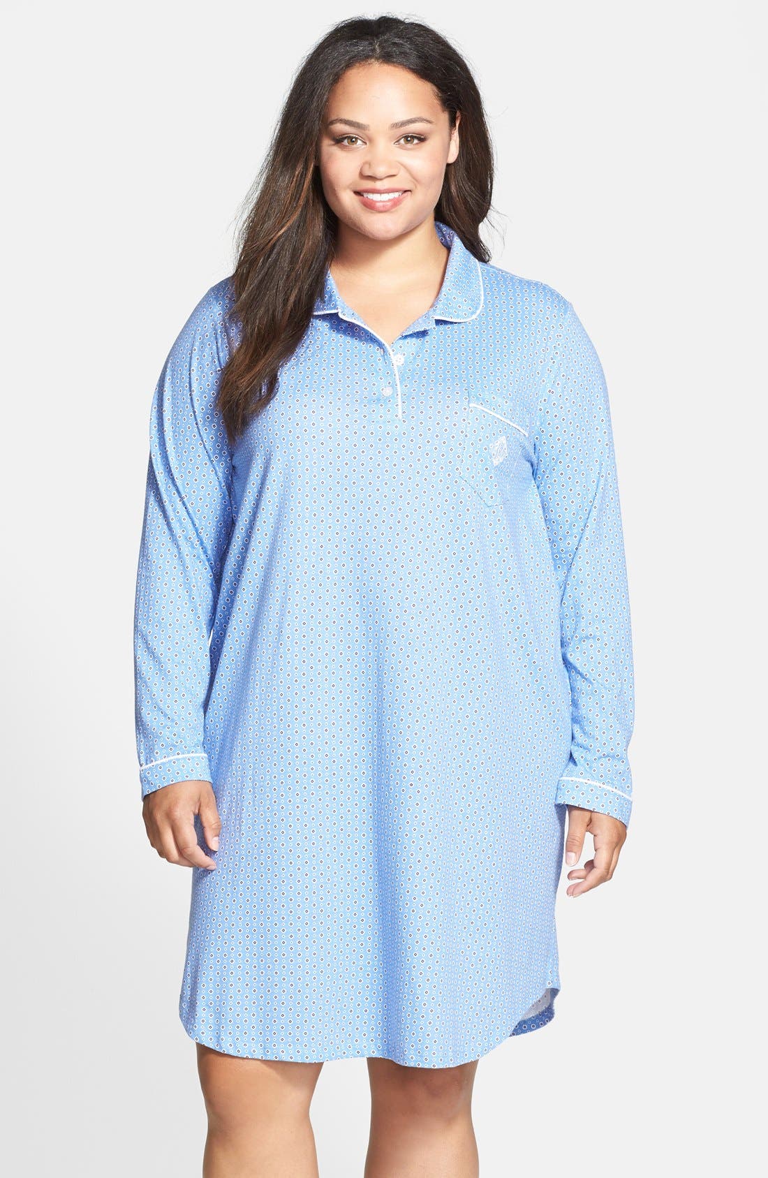 Lauren Ralph Lauren Cotton Jersey Sleep Shirt (Plus Size) Nordstrom