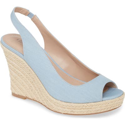 Charles By Charles David Laila Espadrille Slingback Wedge- Blue