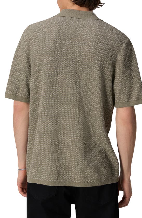 Shop Rag & Bone Avery Jacquard Knit Camp Shirt In Vetiver