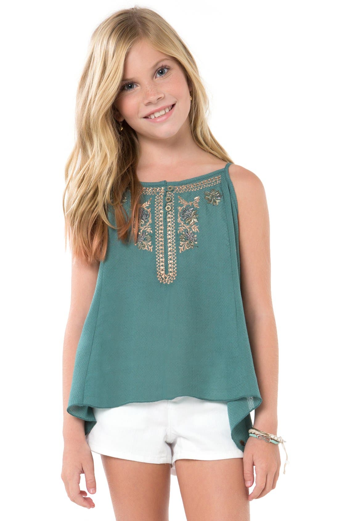 O'Neill 'Cassidy' Woven Tank (Little Girls & Big Girls) Nordstrom