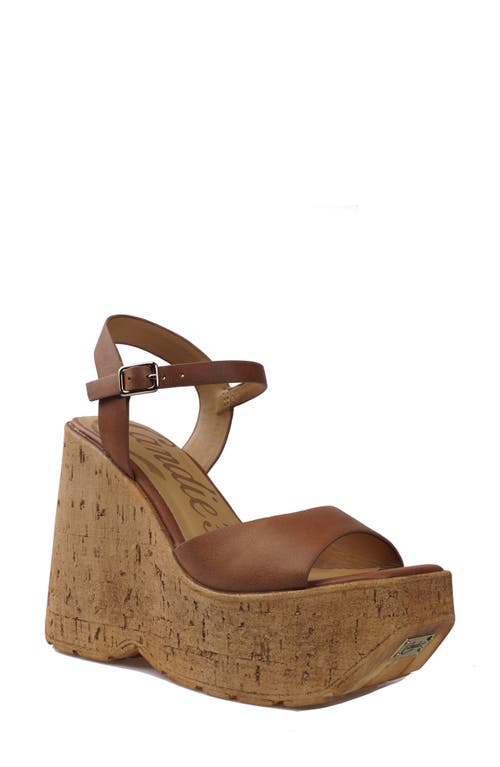 Shop Candies Candie's Zulina Water Resistant Wedge Platform Sandal In Tanlt