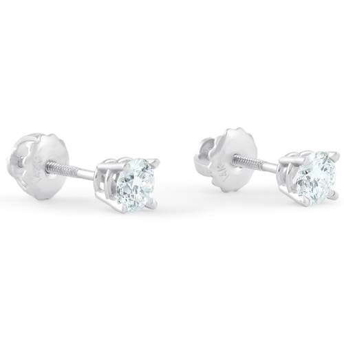 Bliss Diamond 3/4 Ct Diamond Screw Back Studs 14k Gold Lab Grown Eco Friendly In 14k White Gold
