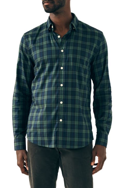 FAHERTY Fleece-Lined Checked Cotton and Wool-Blend Shirt Jacket for Men
