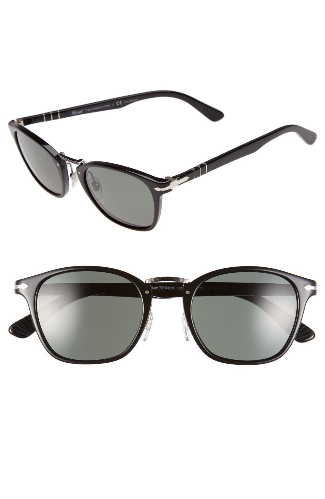 persol 51mm saratoria round sunglasses