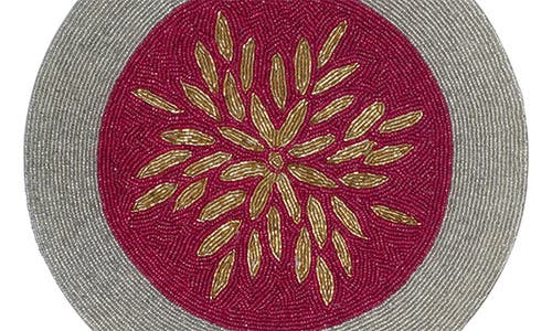 Tiramisu Beaded Placemat In Silver/gold