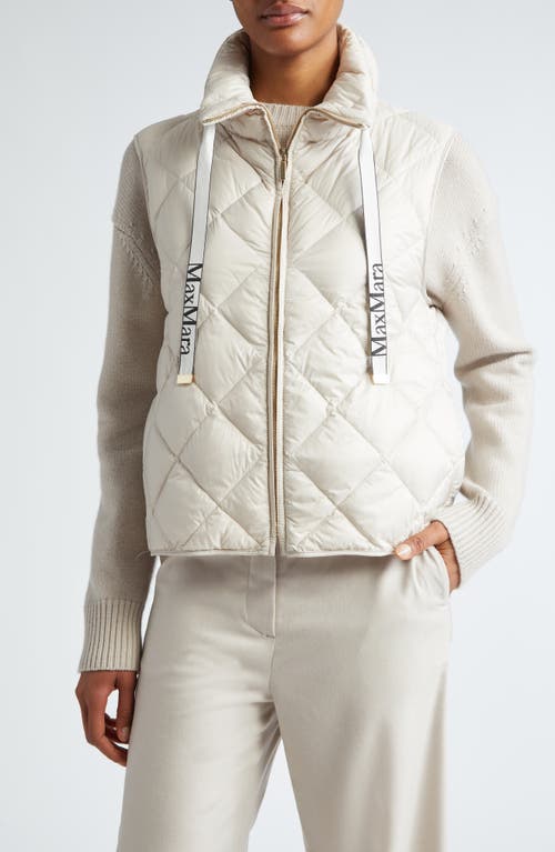 Shop Max Mara Tregic Quilted Down Vest In Sand