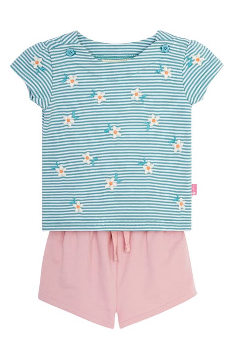 Daisy Embroidered T-Shirt & Shorts Set (Baby)