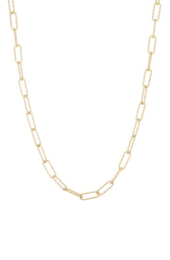 Fzn Paperclip Chain Necklace In Yellow