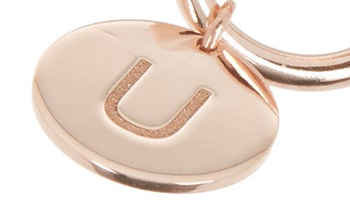 Meshmerise Love Knot Initial Bracelet In Rose-u
