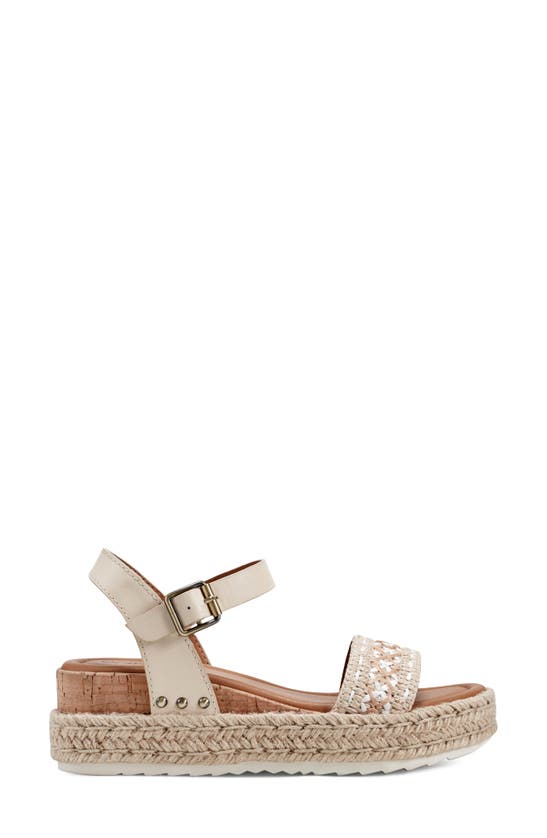 Shop Earth ® Collins Ankle Strap Espadrille Platform Wedge Sandal In Light Natural