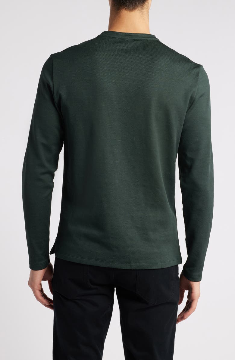 Robert Barakett Elgin Double Knit Mesh Henley, Alternate, color, Green