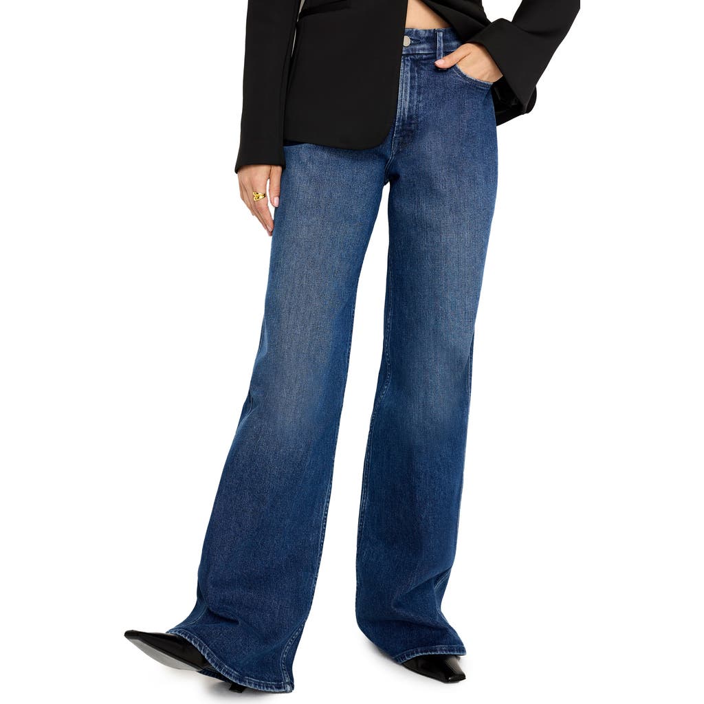 Shop Good American Good Skate High Waist Wide Leg Jeans In Bblue83