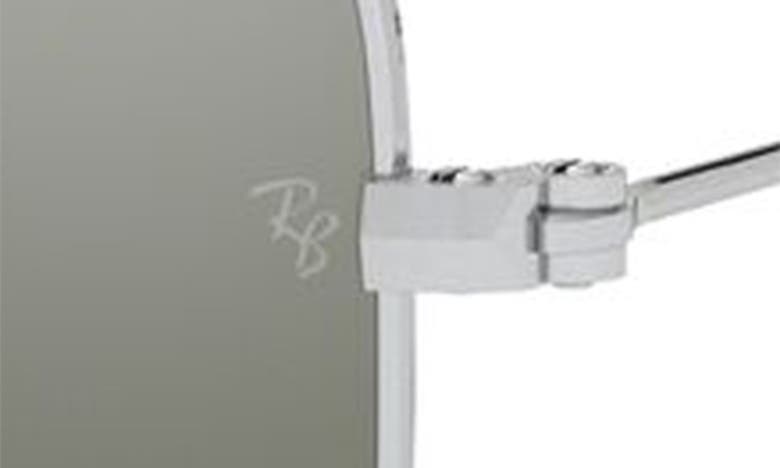 Ray Ban Original 54mm Aviator Sunglasses In Silver Mirror