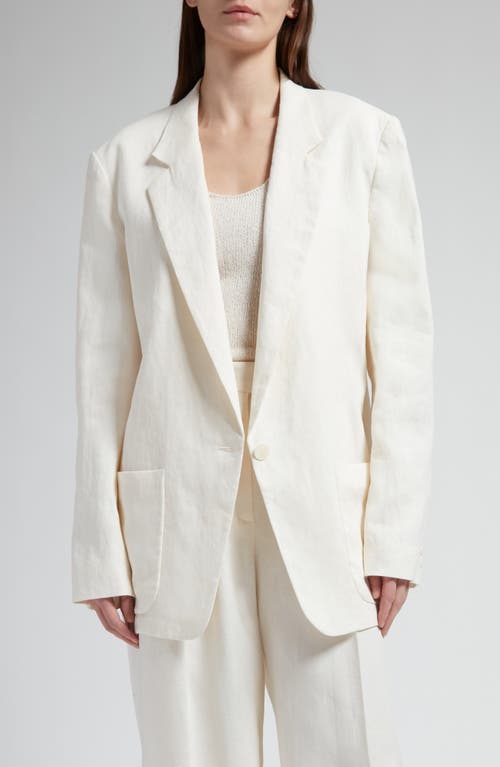 The Row Enza Linen Blazer Off White at Nordstrom,