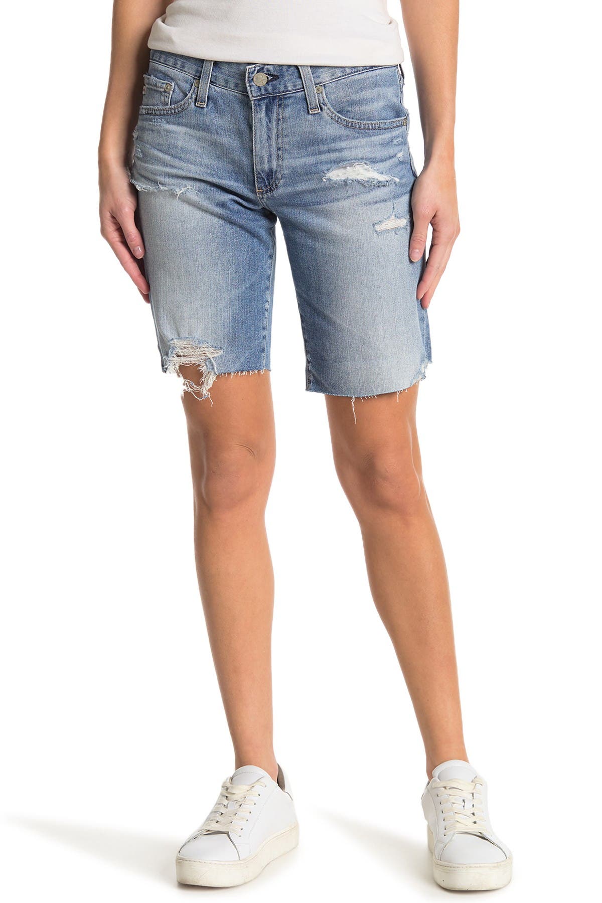 Shop Ag Nikki Shorts In 16 Years Indigo Deluge Destruc
