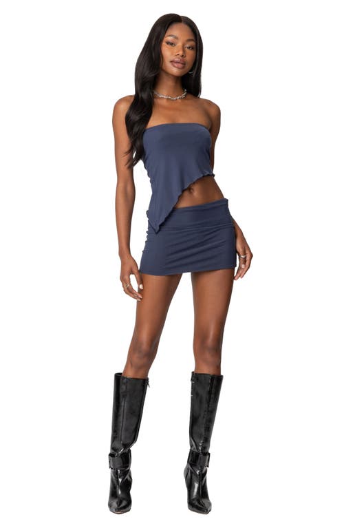 EDIKTED EDIKTED VIVI STRAPLESS ASYMMETRIC MESH TOP 