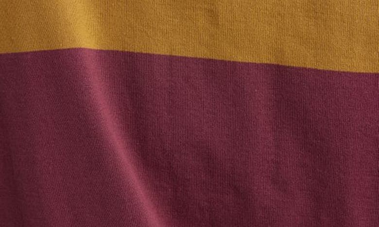 Shop Dries Van Noten Stripe Asymmetric Cotton French Terry Rugby Shirt In Mustard 203