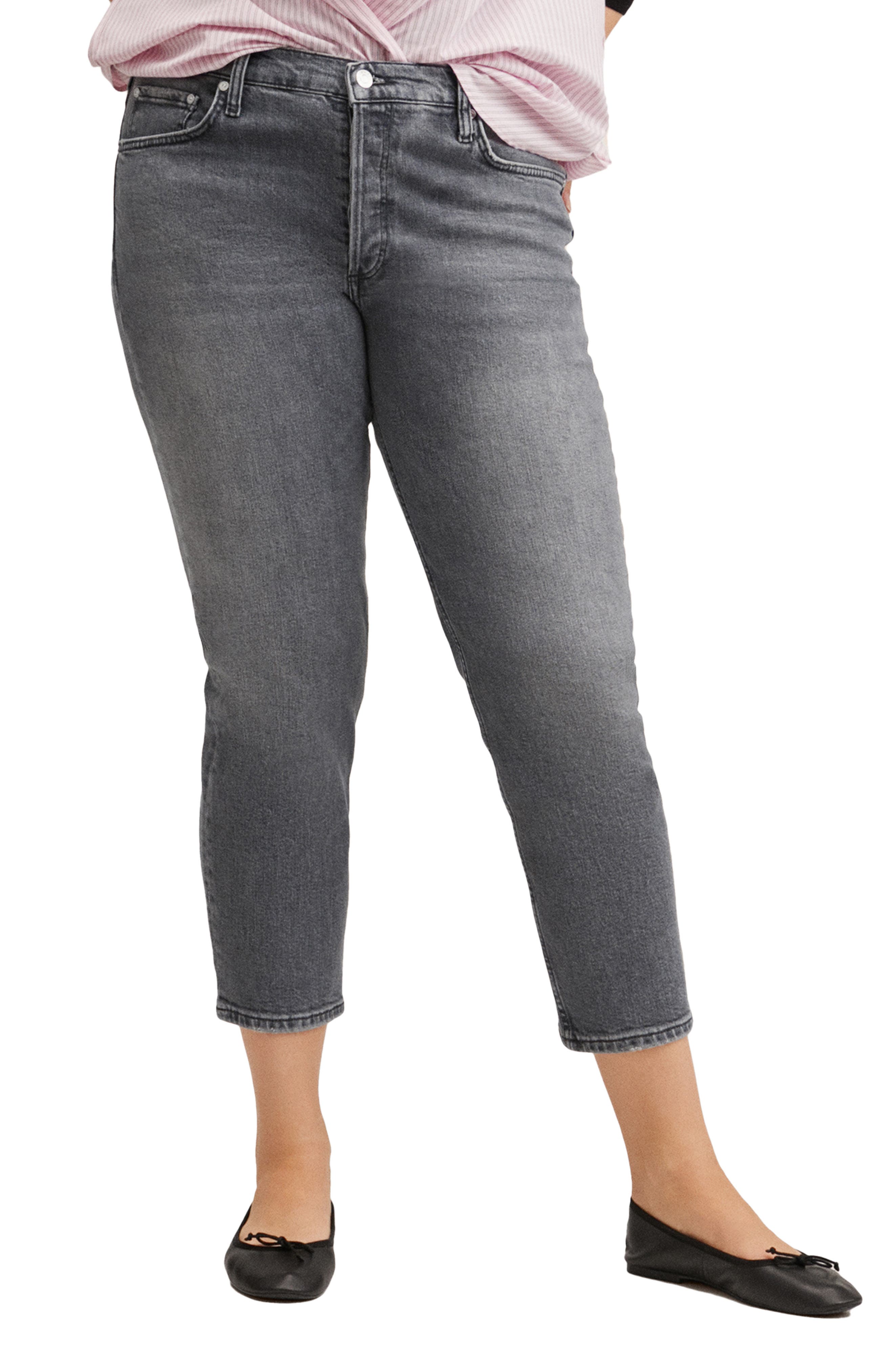 MANGO Crop Slim Fit Jeans | Nordstrom