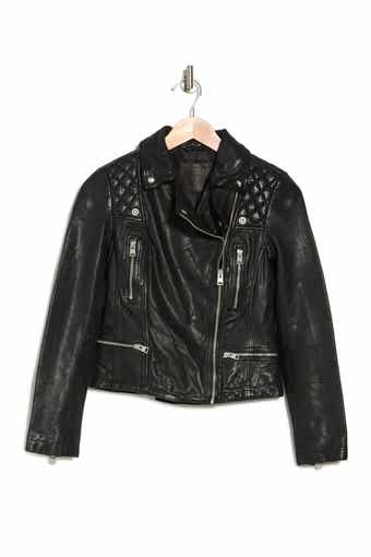 Walter Baker Liz Leather Crop Moto Jacket