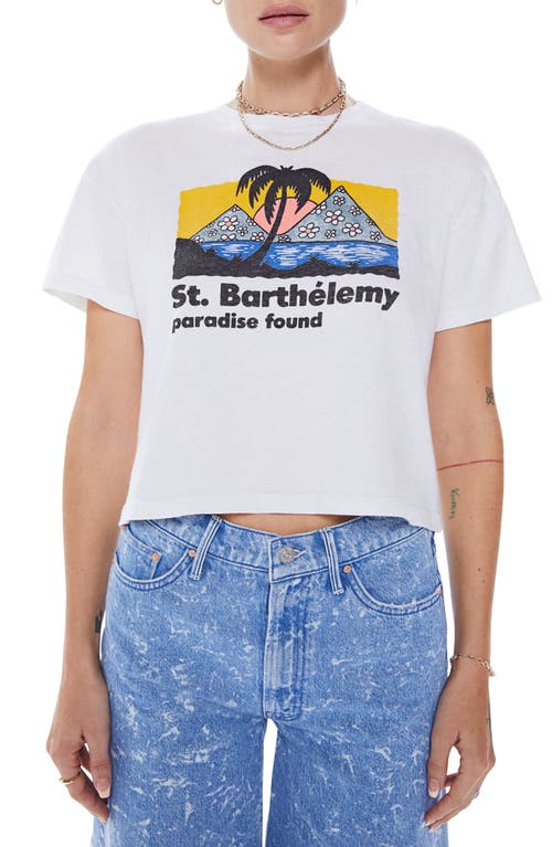 MOTHER The Grab Bag Crop Graphic Tee in St Barts