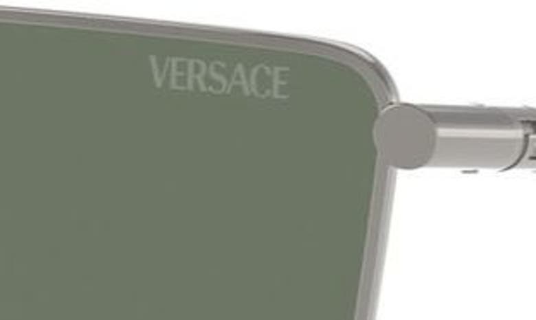 Shop Versace 64mm Oversize Pillow Sunglasses In Gunmetal