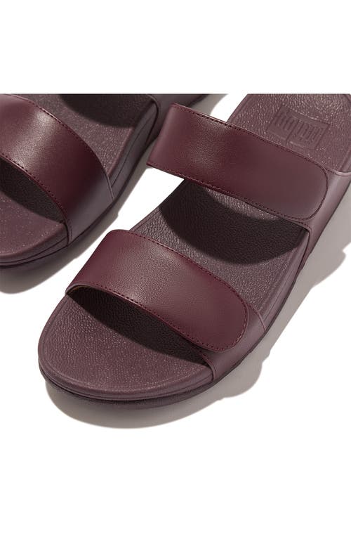 Shop Fitflop Lulu Platform Wedge Slide Sandal In Mauve Wine