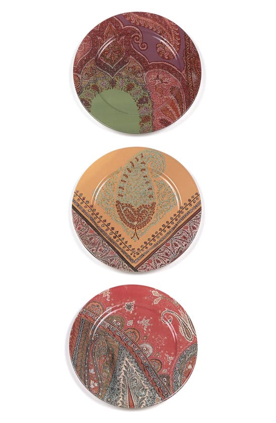 Click to view more detailed imagery on our partner's website Etro Voyage Au Rajasthan Set Of Three Plates In Plate Assortment 1