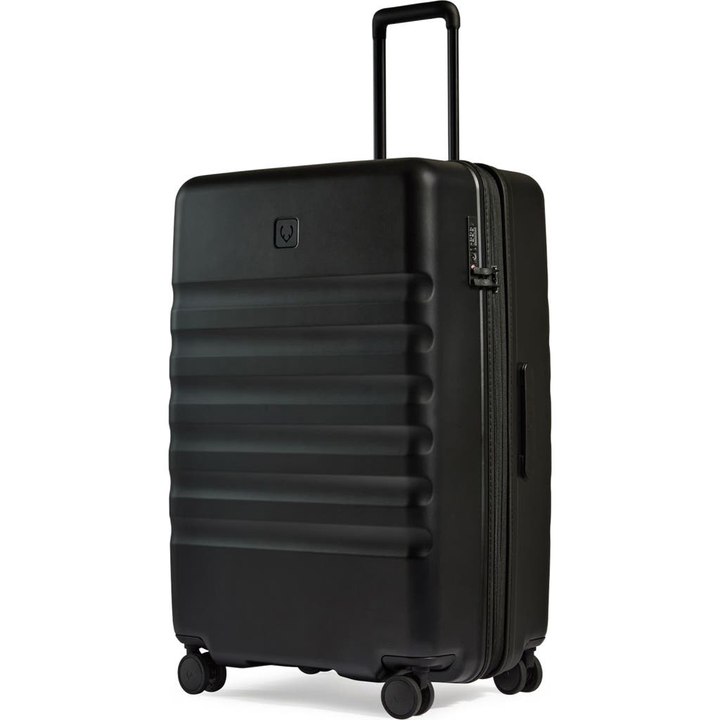 Antler Icon Stripe Large Suitcase In Black