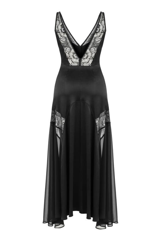 Shop Nocturne Tulle Backless Dress In Black