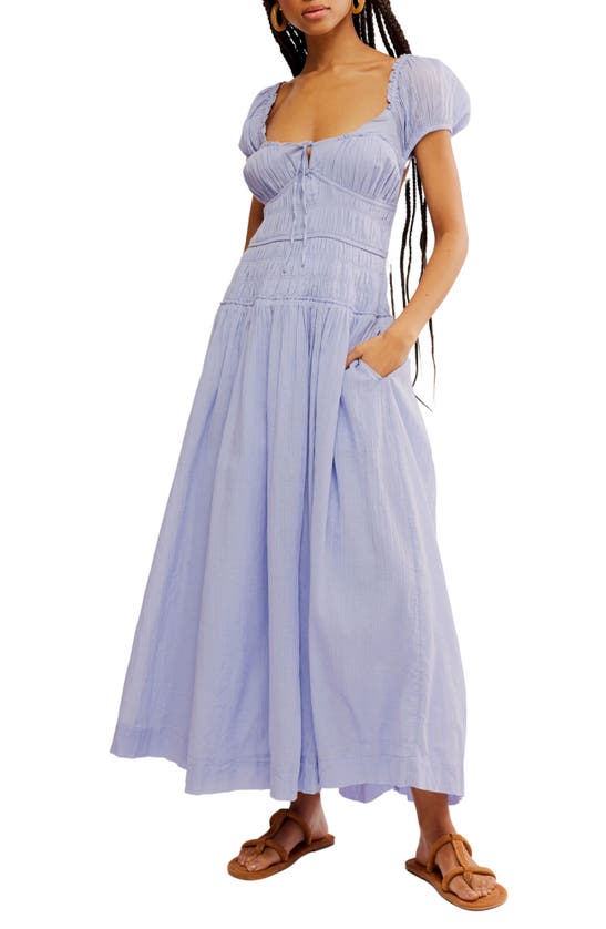 Shop Free People Feeling Bonita Strappy Back Maxi Dress In Blue Heron