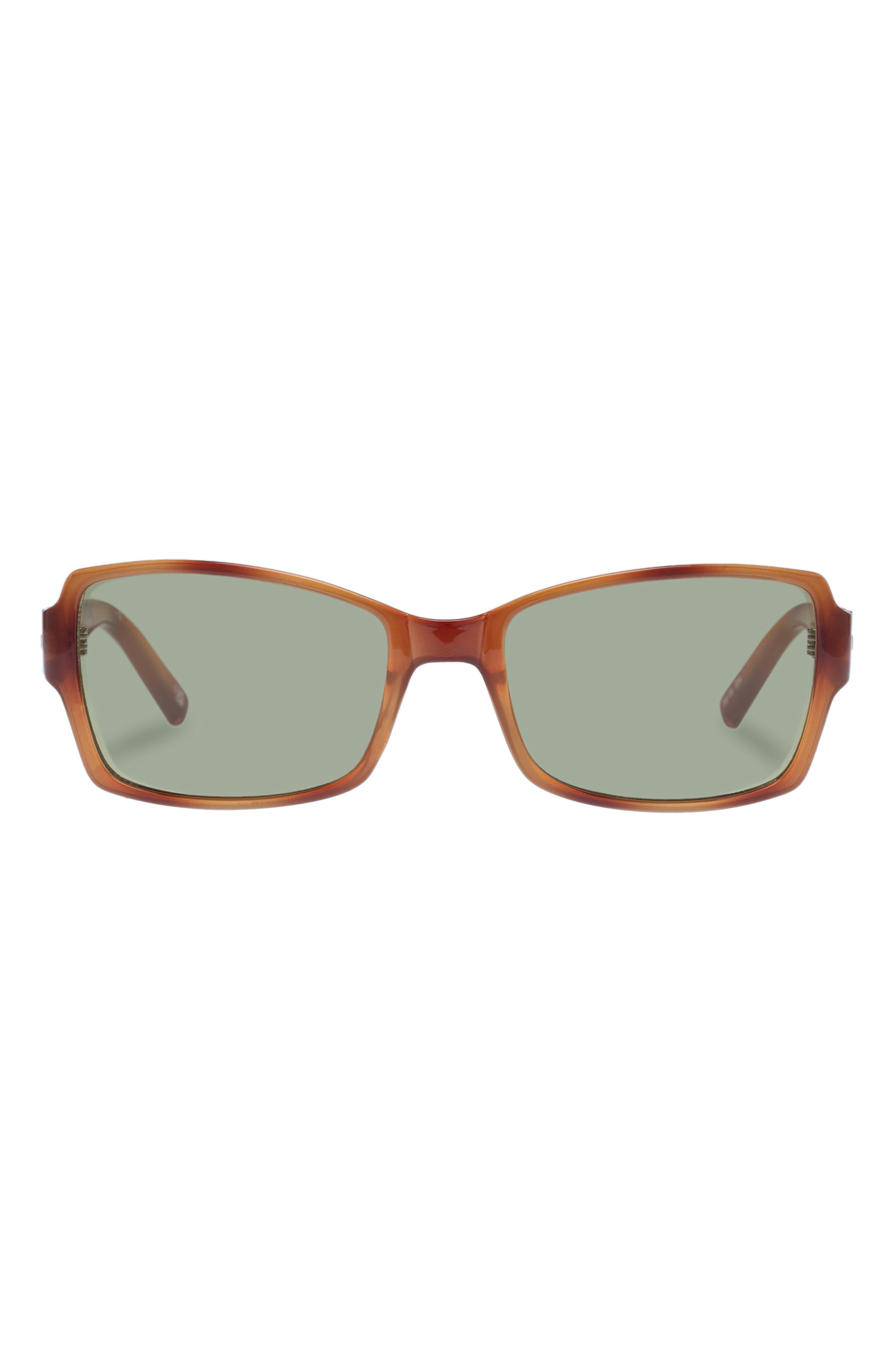 Le Specs Trance 56mm Rectangular Sunglasses in Vintage Tort  display picture 3