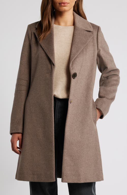 Via Spiga Single Breasted Wool Blend Coat In Portobello
