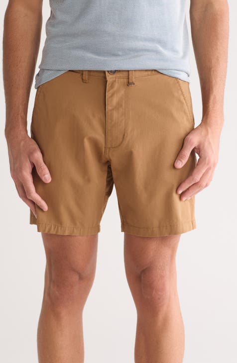 Flat Front Woven Shorts