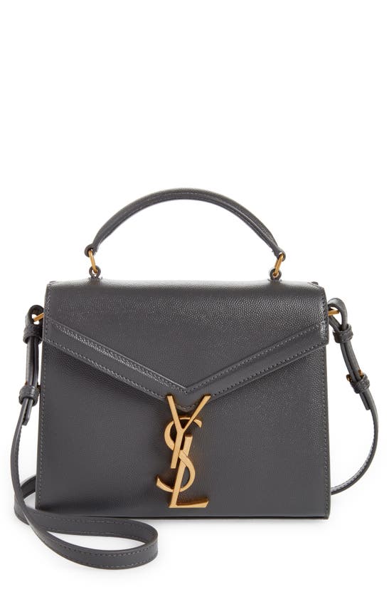 Saint Laurent Mini Cassandra Leather Top Handle Bag In Black | ModeSens
