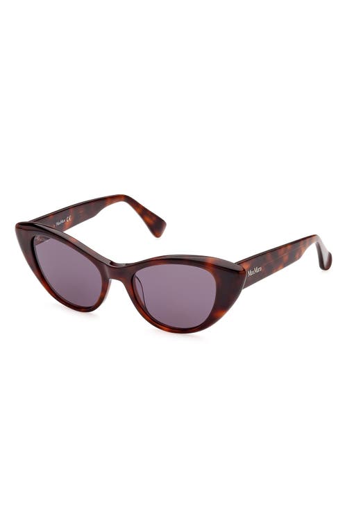 Shop Max Mara 51mm Cat Eye Sunglasses In Shiny Classic Havana/smoke