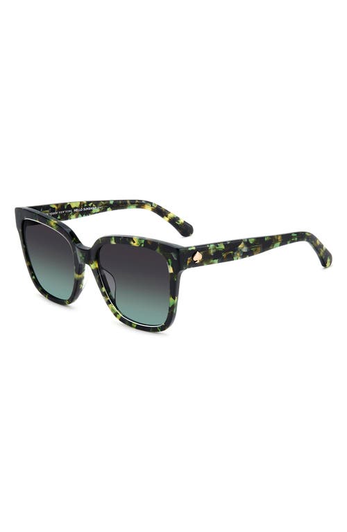 Kate Spade New York Kiya 56mm Gradient Square Sunglasses In Green